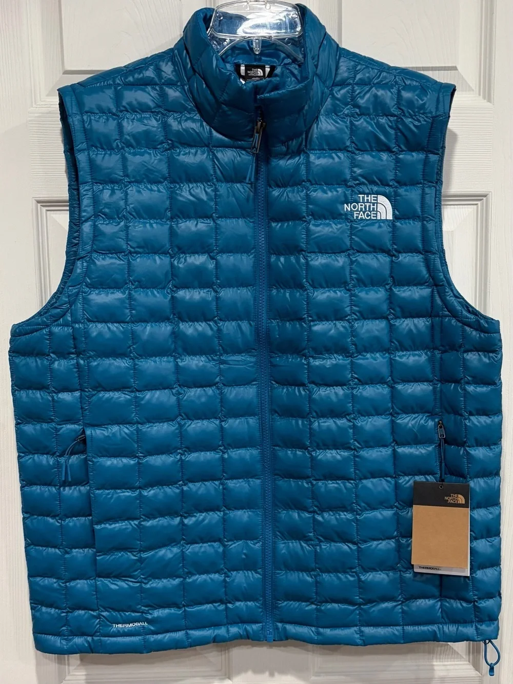 The North Face Men’s Large THERMOBALL Vest Dusk Blue NWT Insulated Puffy Puffer